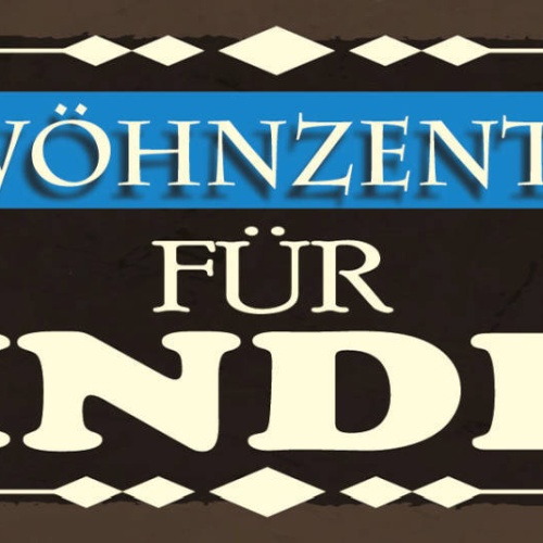 Schild Verwöhnzentrum Für Kinder Mutter Vater Eltern 27x10 Blech od.Holz