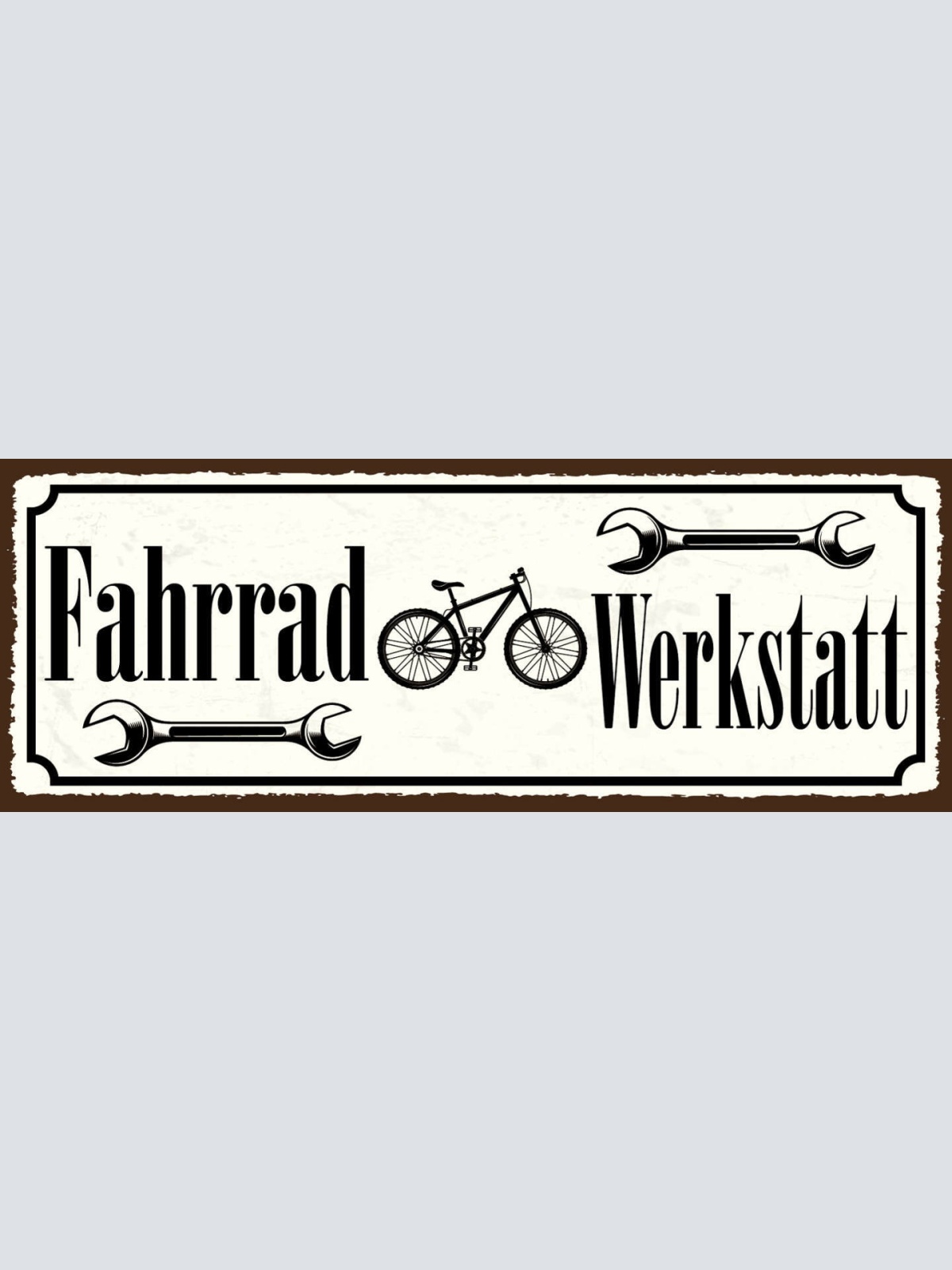 Schild Fahrrad Werkstatt Mechaniker Reparatur Bastler Hobby 27x10 Blech od.Holz