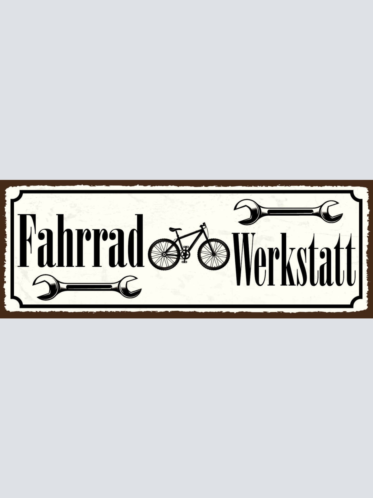 Schild Fahrrad Werkstatt Mechaniker Reparatur Bastler Hobby 27x10 Blech od.Holz