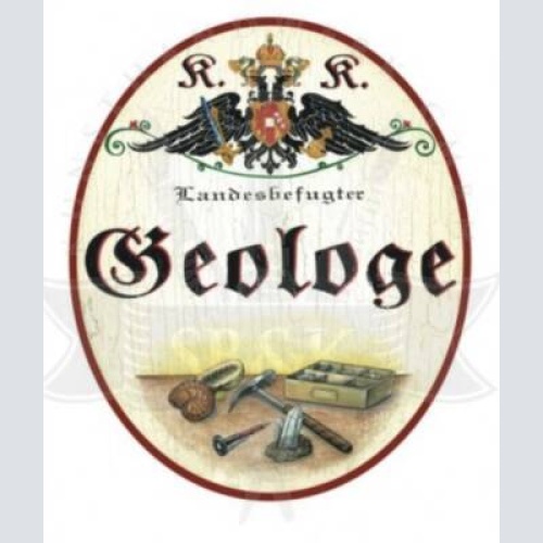 Kuk nostalgie holzschild  landesbefugter geologe türschild