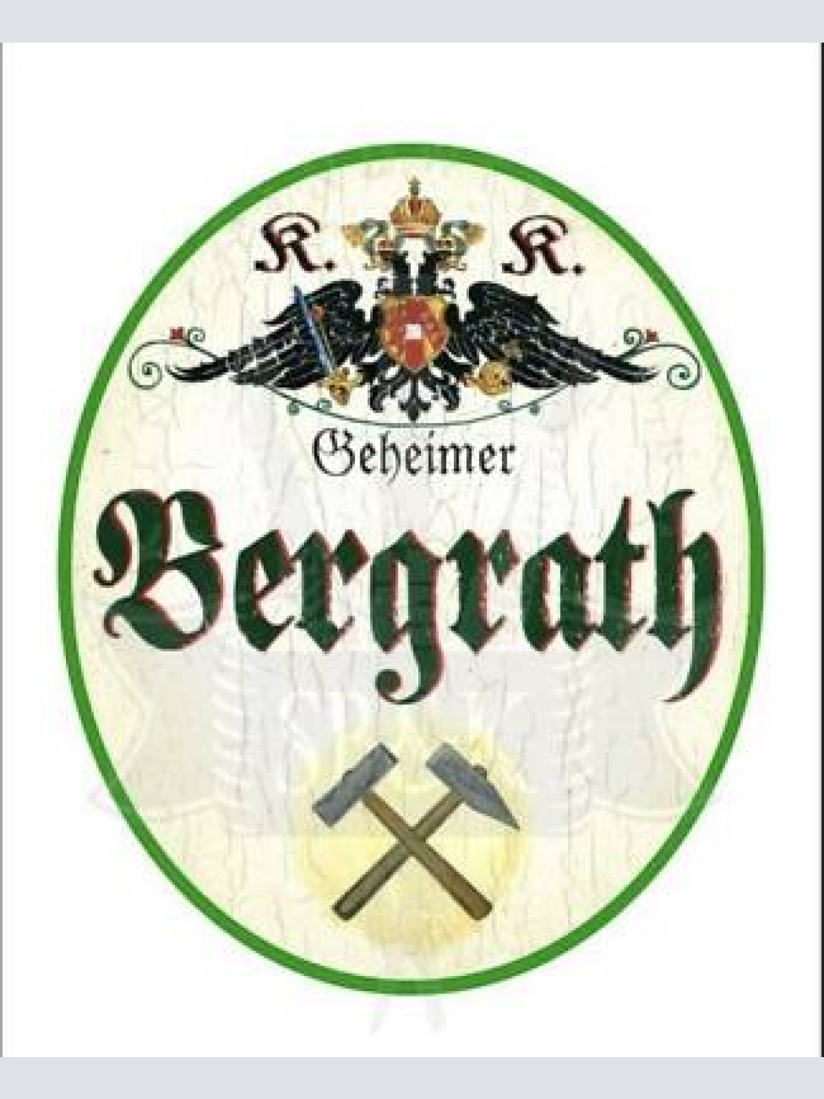 Kuk nostalgie holzschild geheimer bergrath bergbau