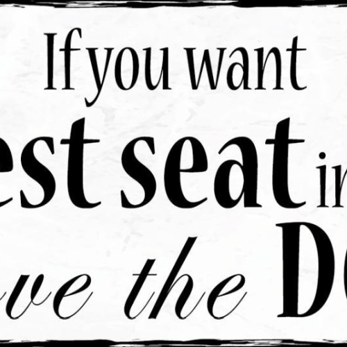 Schild If You Want The Best Seat In The House Move The Dog 27x10 Blech od.Holz