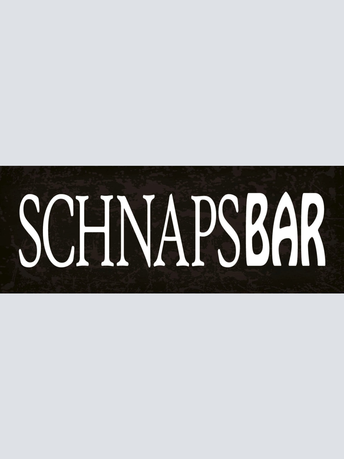 Schild Schnaps Bar Alkohol Lokal Wirt Trinken Spirituose 27x10 Blech od.Holz