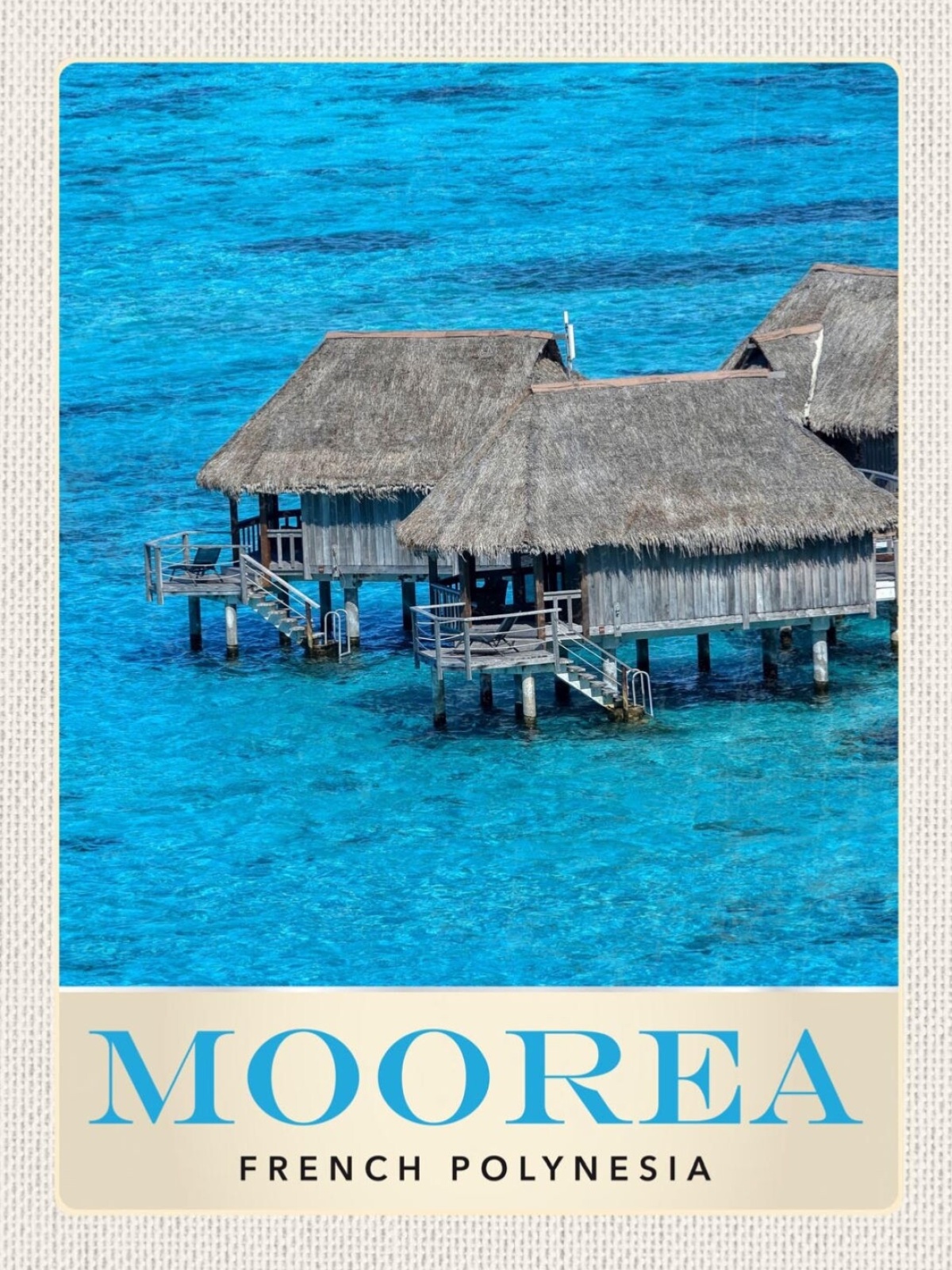 Schild Moorea French Polynesia Franz.Polynesien 12x18 20x30 30x40 Blech od. Holz