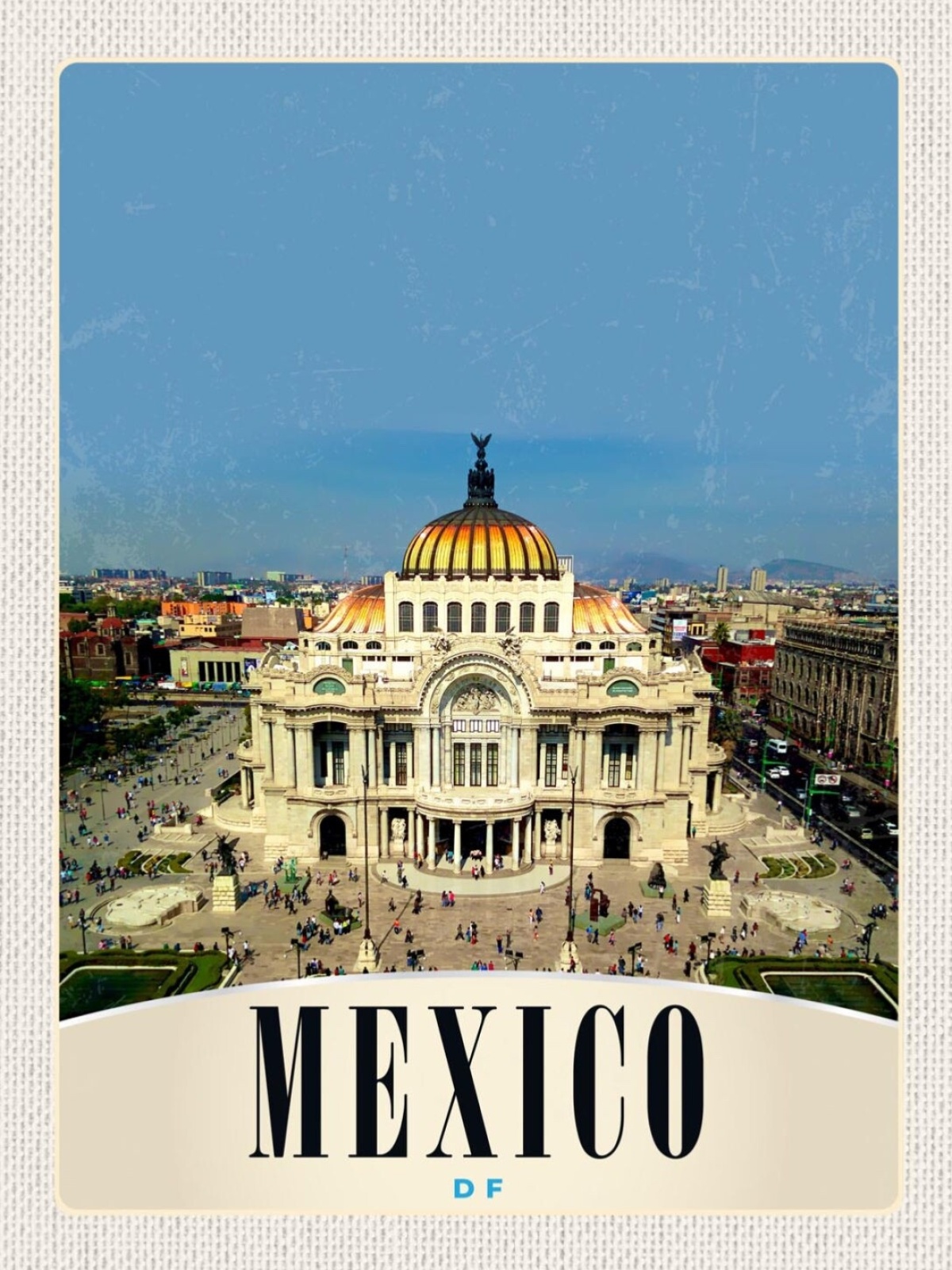Schild Mexico DF City Palacio De Bellas Artes 12x18 20x30 30x40 Blech od. Holz