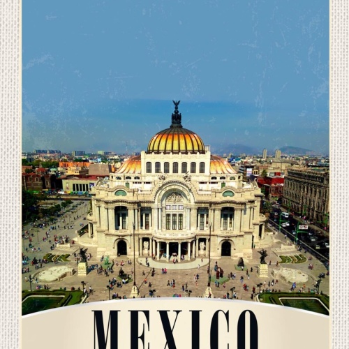 Schild Mexico DF City Palacio De Bellas Artes 12x18 20x30 30x40 Blech od. Holz