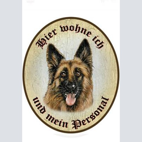 Kuk nostalgie türschild deutscher schäferhund hier wohne ich und mein personal