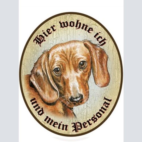 Kuk nostalgie türschild dackel hier wohne ich und mein personal