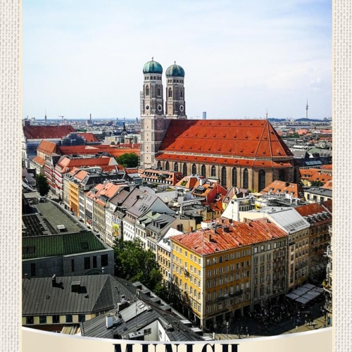 Schild Munich Germany München Frauenkirche D 12x18 20x30 30x40 Blech od. Holz