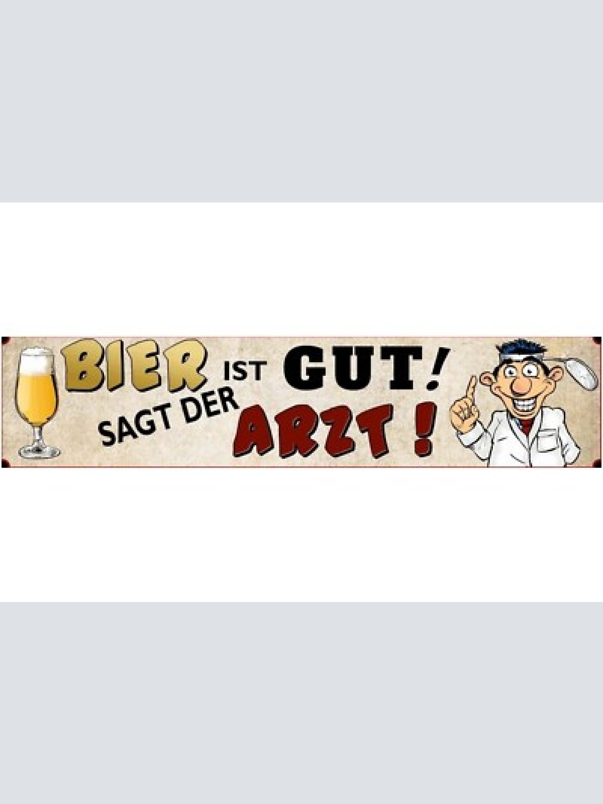 Schild bier arzt doktor alkohol glas lokal wirt bar praxis 46 x 10 blech od.holz