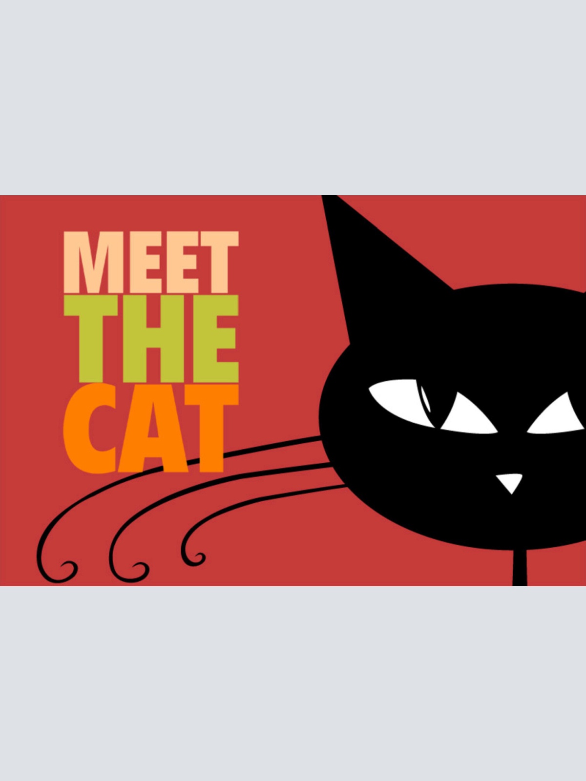 Schild Spruch Meet the cat Triff die Katze Comic JW