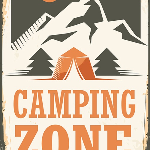 Schild Spruch Camping Zone Campingplatz Urlaub JW