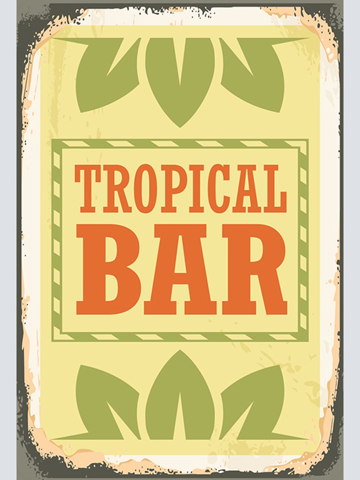 Schild Spruch Tropical Bar Alkohol JW