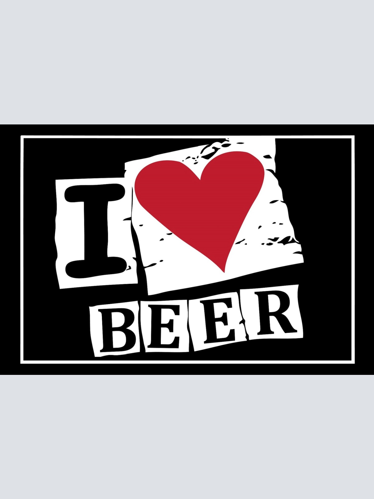 Schild Spruch I love Beer Ich liebe Bier Alkohol Party JW