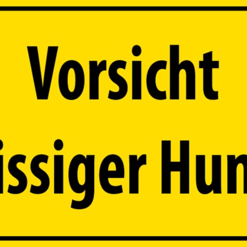 Schild Heizraum Vorsicht bissiger Hund Warnung JW