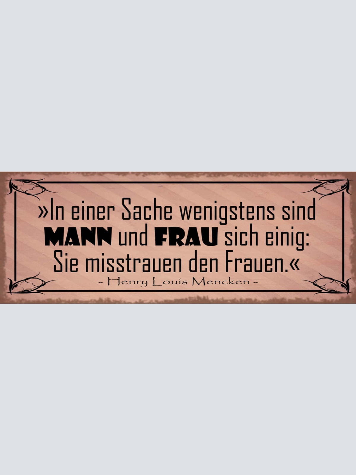 Schild In Einer Sache Sind Mann & Frau Sich Einig Sie Misstrauen Den Frauen