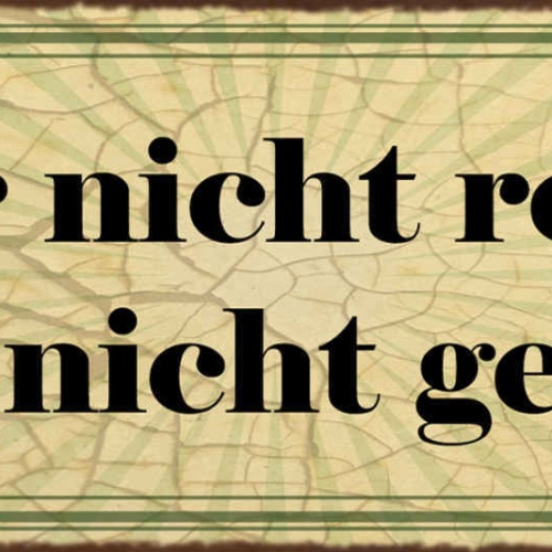 Schild Wer Nicht Redet Wird Nicht Gehört Kommunikation 27x10 Blech od.Holz