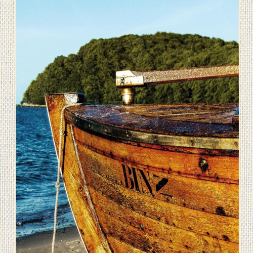 Schild Spruch Binz Meer Schiff Wald Strand JW