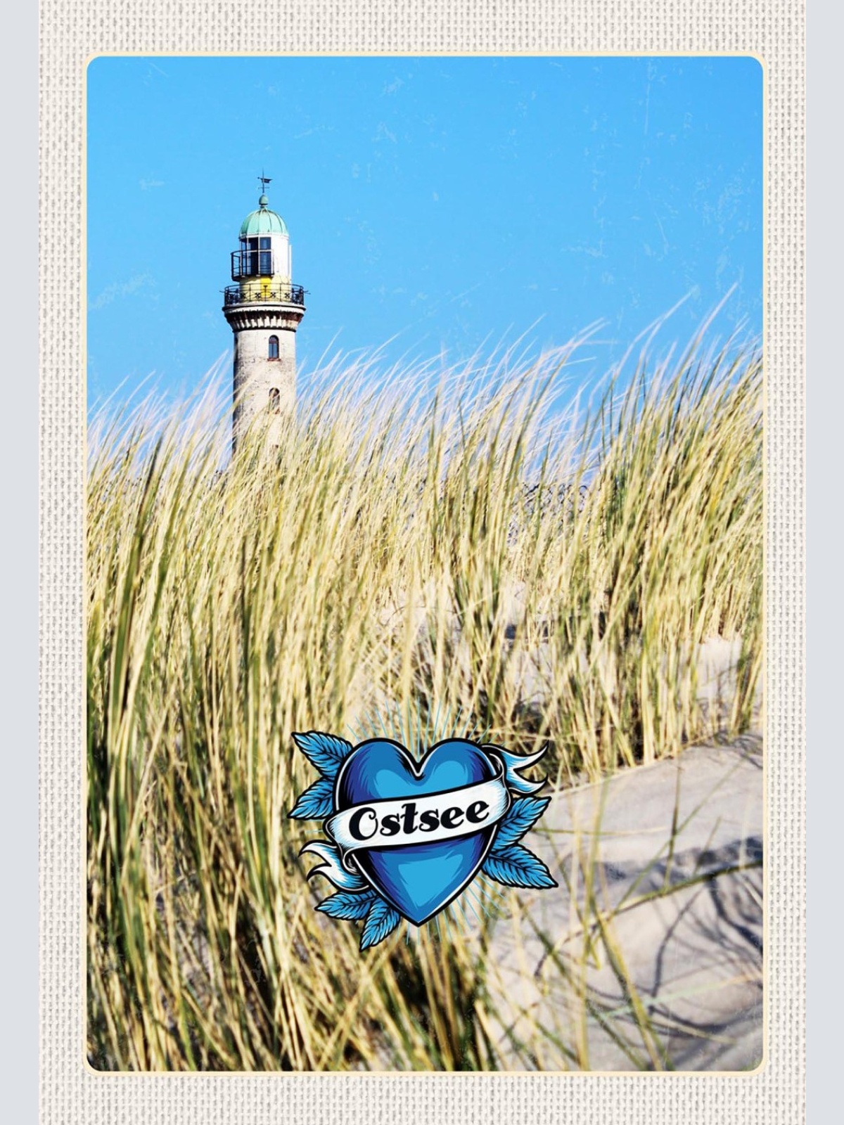 Schild Spruch Herz Liebe Ostsee Deutschland Leuchtturm W