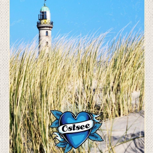 Schild Spruch Herz Liebe Ostsee Deutschland Leuchtturm W