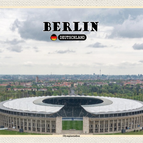 Schild Spruch Berlin Deutschland Olympiastadion JW