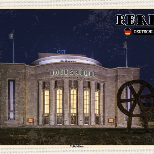 Schild Spruch Berlin Deutschland Volksbühne JW