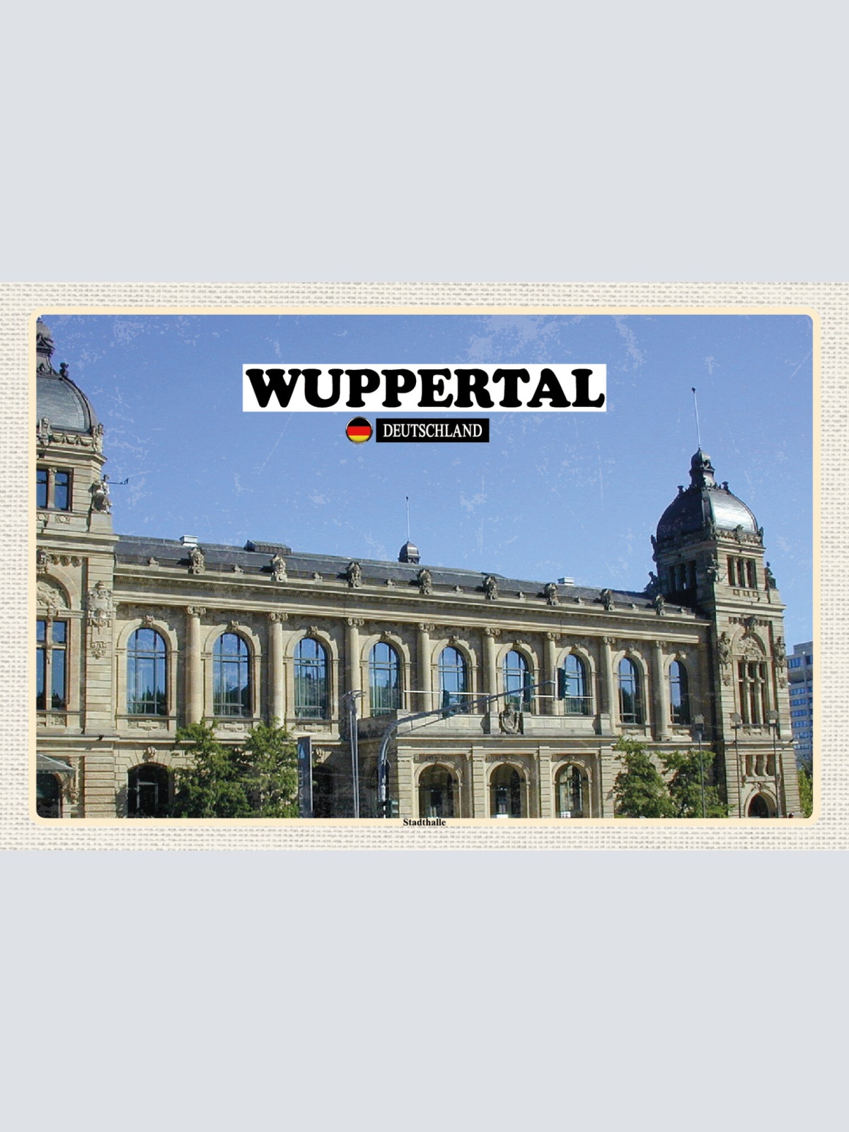 Schild Spruch Wuppertal Deutschland Stadthalle JW