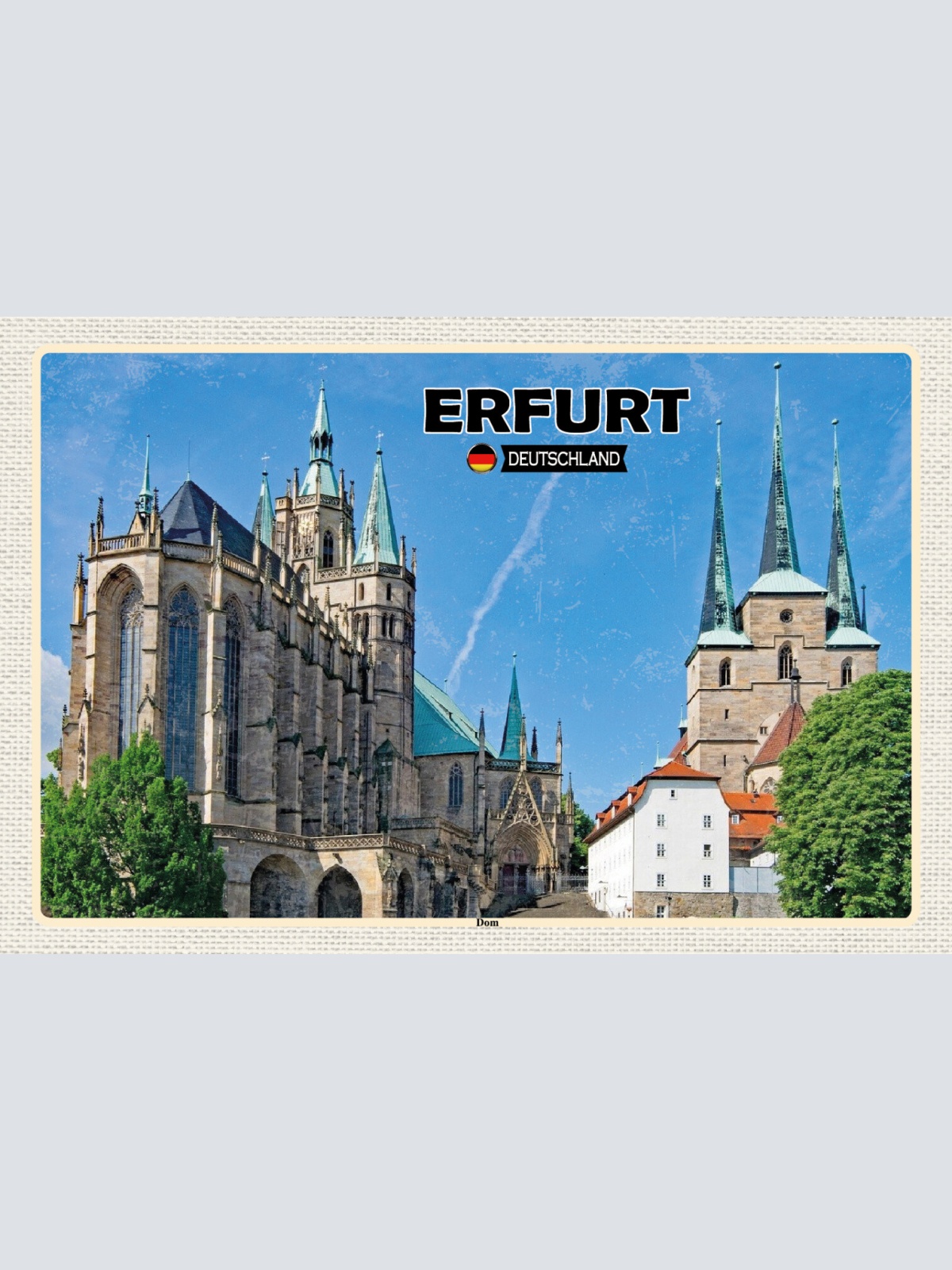 Schild Spruch Erfurt Deutschland Dom JW