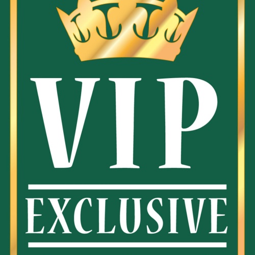 Schild Spruch VIP Exclusive Star Krone 5 Sterne JW