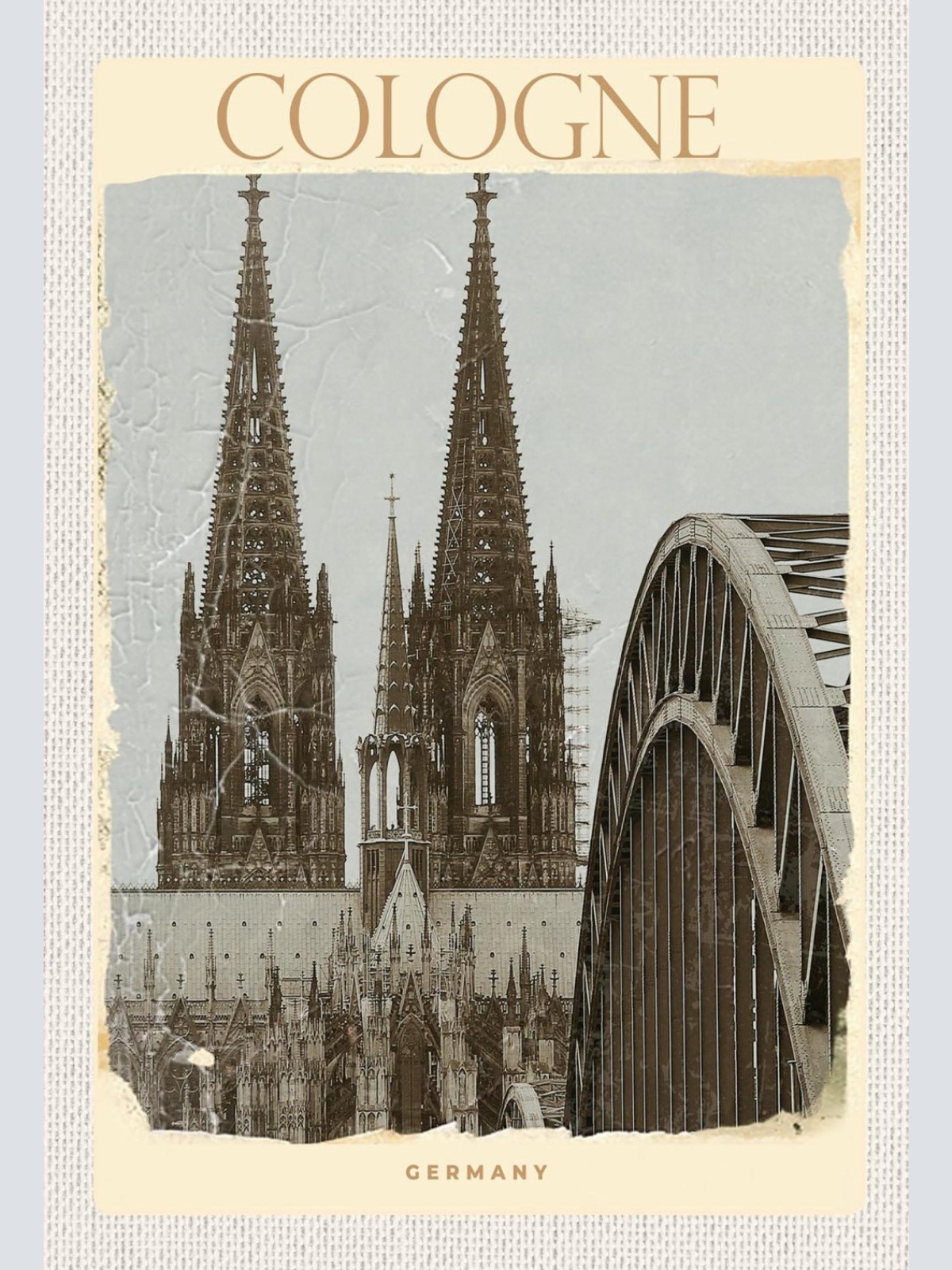 Schild Spruch Cologne Germany Köln Deutschland Dom Brücke Historisch JW