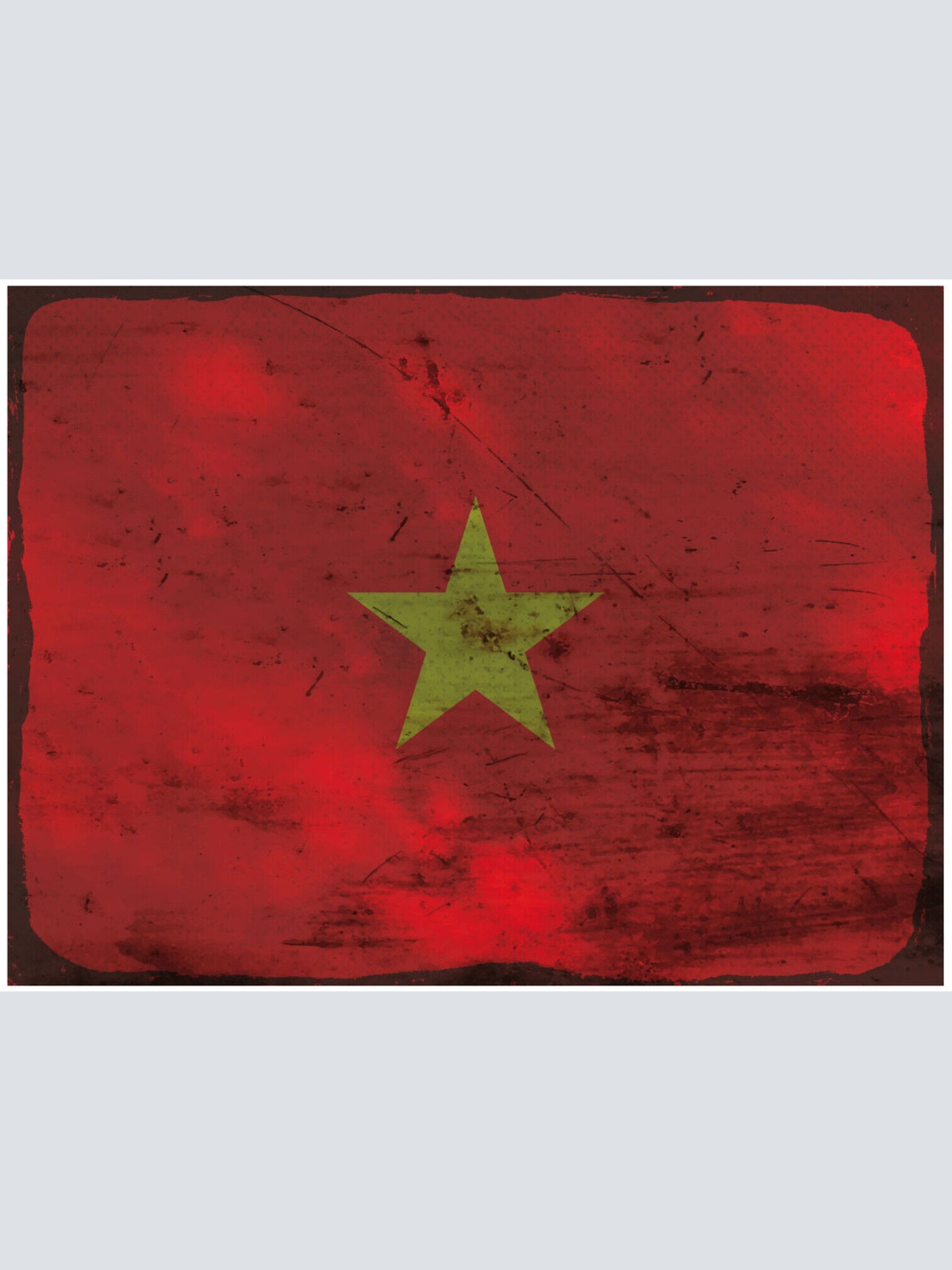 Schild Spruch Nationalflagge Vietnam JW