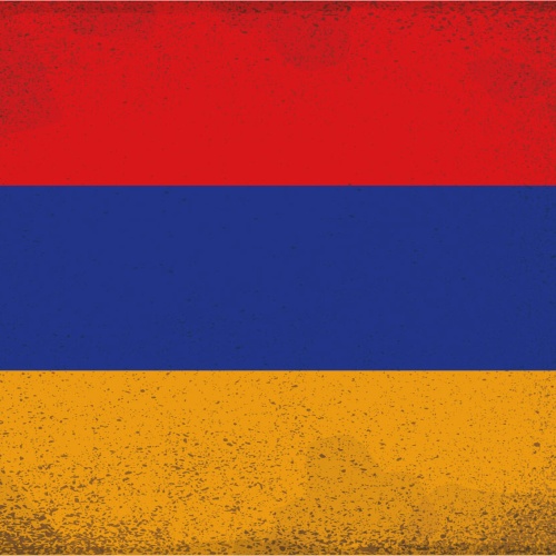 Schild Spruch Nationalflagge Armenien JW