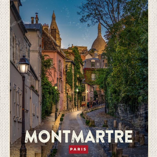 Schild Spruch Montmartre Paris Frankreich Stadtansicht JW