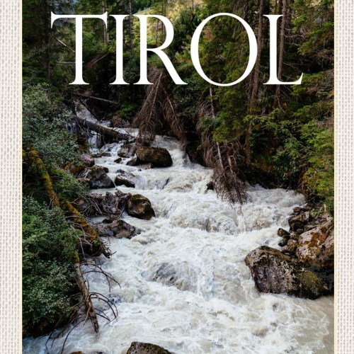 Schild Spruch Tirol Österreich Wildbach Wald JW