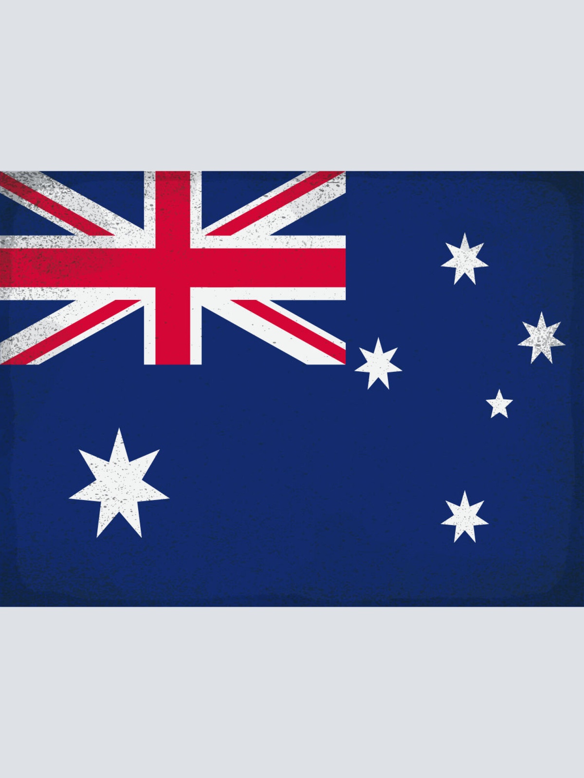 Schild Spruch Nationalflagge Australien JW