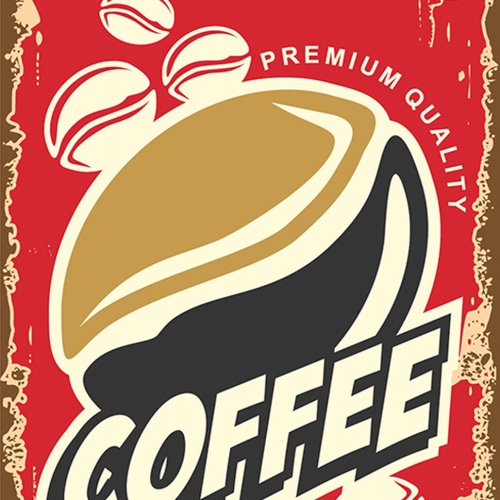 Schild Spruch Coffee Premium Quality Kaffee Essen Trinken JW