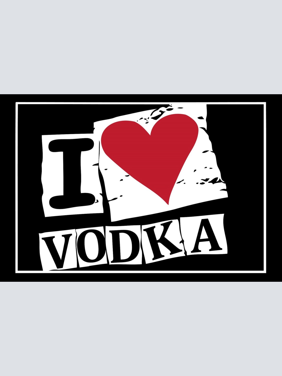Schild Spruch I love Vodka Ich liebe Vodka Alkohol Party JW