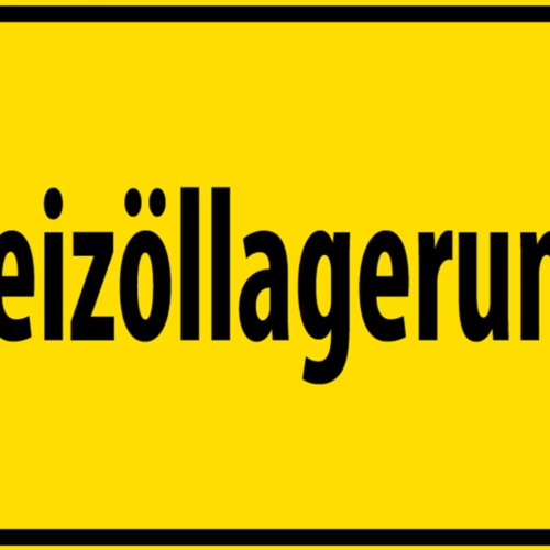 Schild Spruch Heizöllagerung JW