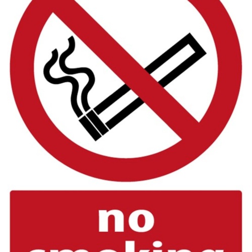 Schild Spruch No smoking Rauchverbot Warnung JW
