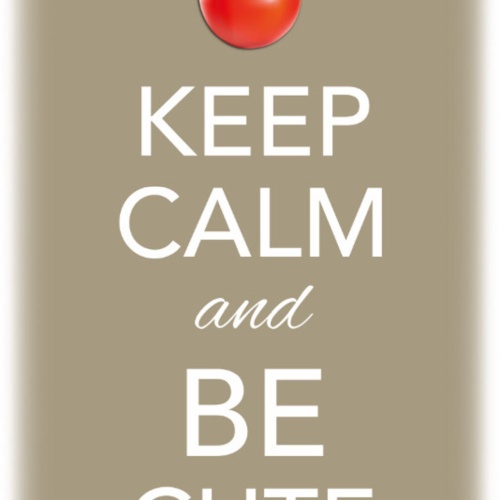 Schild Spruch Keep Calm and be cute Ruhig bleiben sei süß JW