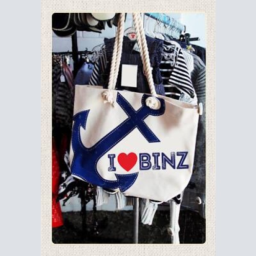 Schild spruch i love binz herz boutique jw
