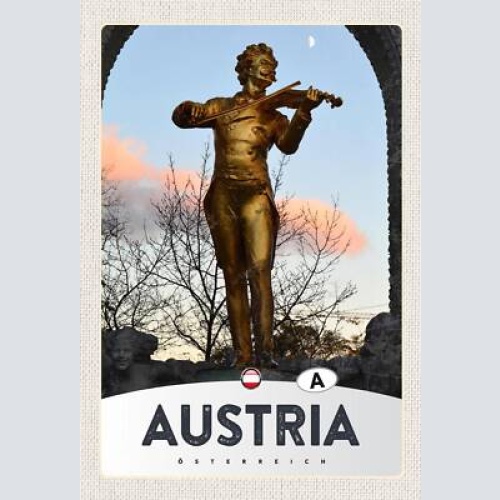 Schild spruch austria österreich johann strauss denkmal wien jw