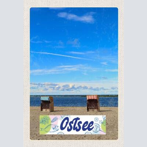 Schild spruch ostsee deutschland meer strandkörbe strand jw