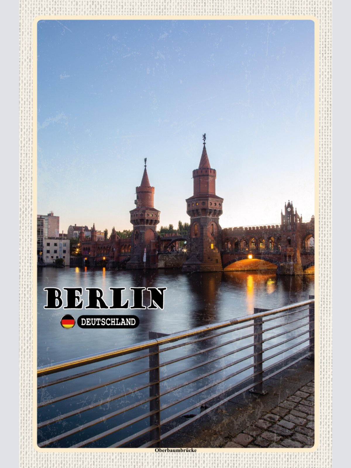 Schild Spruch Berlin Deutschland Spree Oberbaumbrücke JW