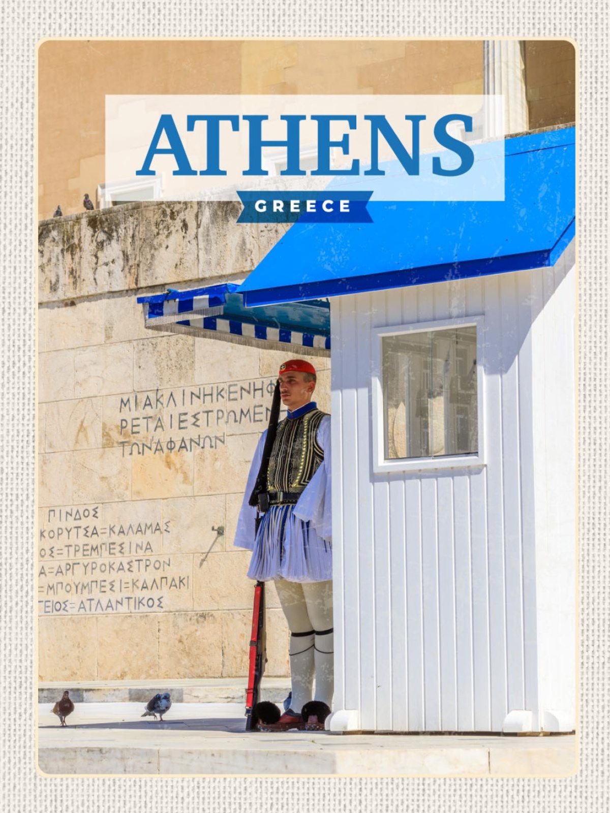 Schild Athens Greece Athen Griechenland Parlament 12x18 20x30 30x40 Blech/Holz