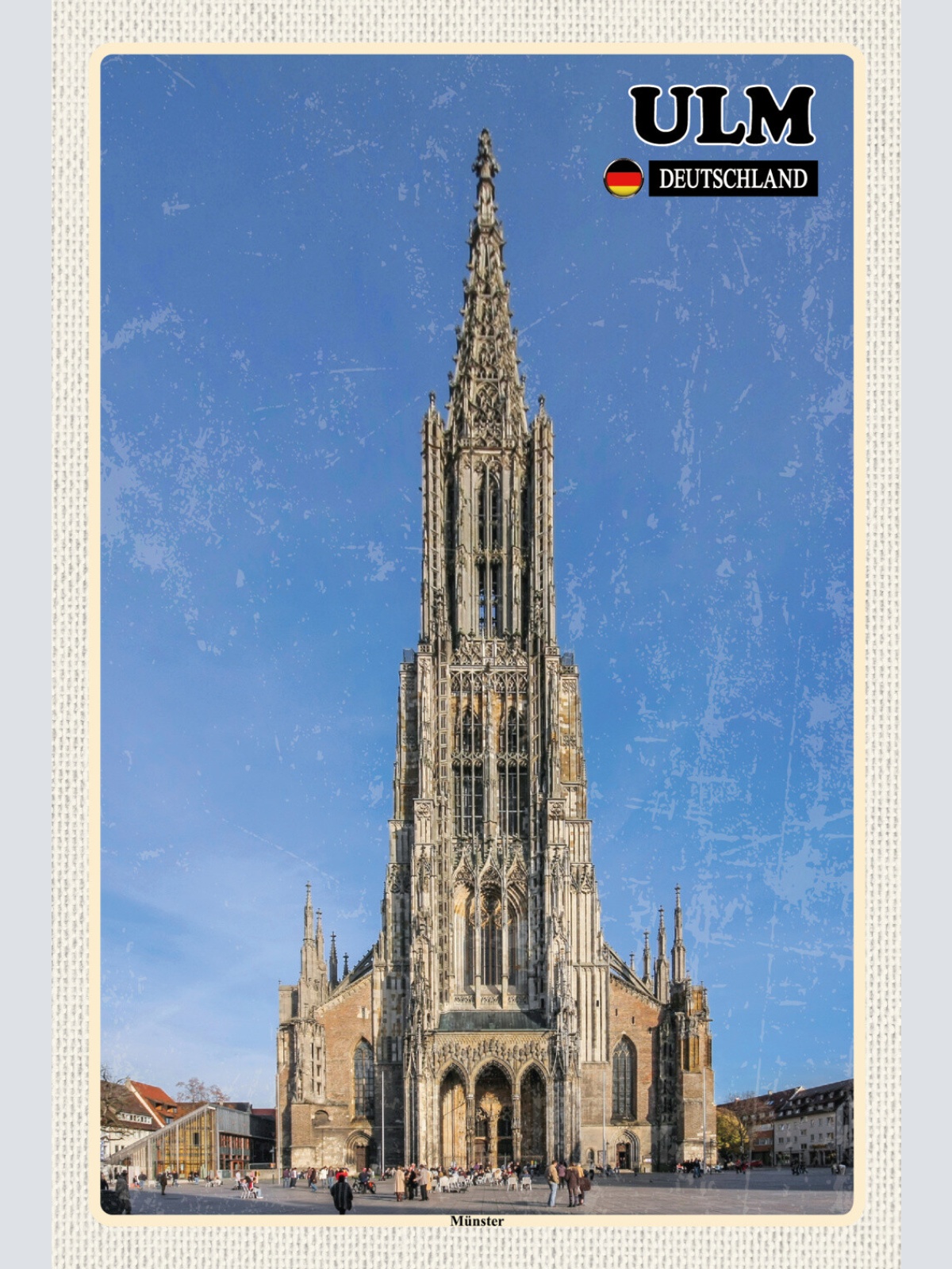 Schild Spruch Ulm Deutschland Münster JW