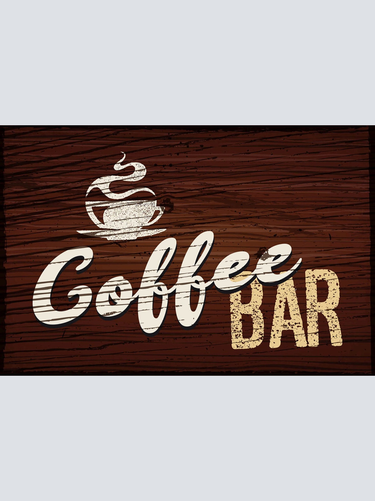 Schild Spruch Coffee Bar Kaffe Bar JW