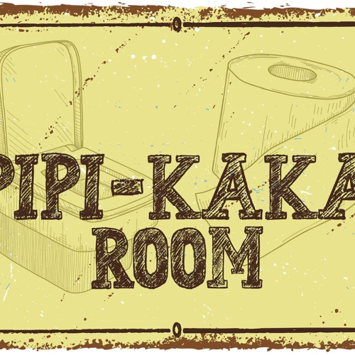 Schild Spruch Pipi Kaka Room Toilette Klo JW