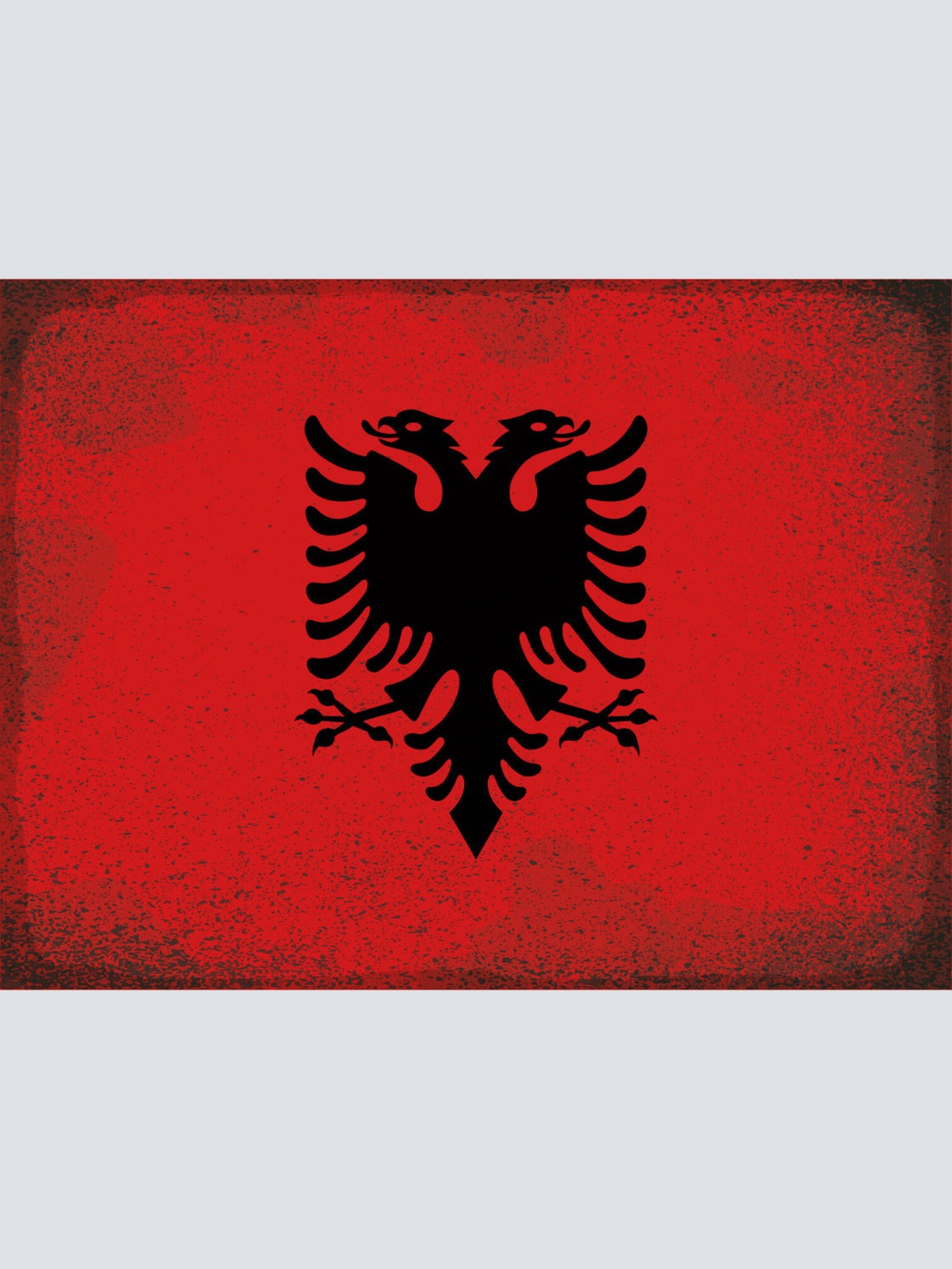 Schild Spruch Nationalflagge Albanien JW