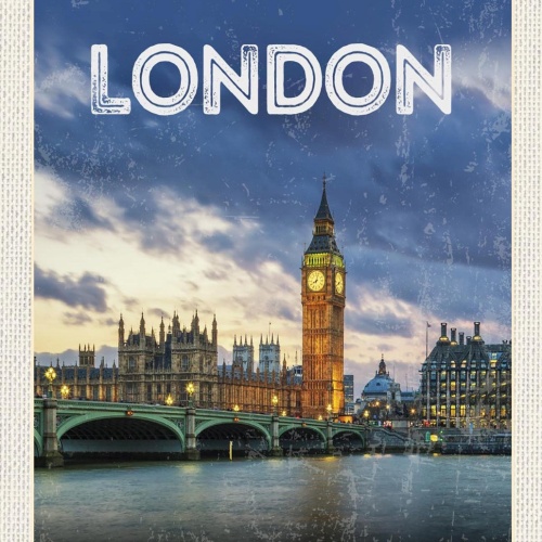 Schild Spruch London United Kingdom Vereinigest Königreich Big Ben WestminsterJW